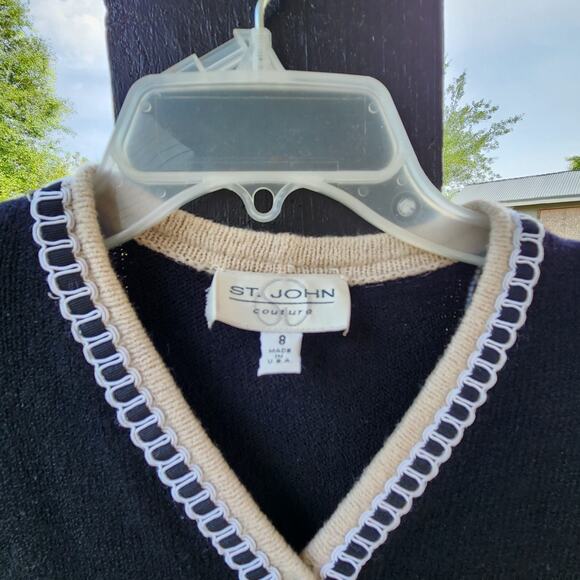 VTG ST JOHN WOMENS SET SANTANA KNIT SWEATER & PANTS SZ 8 CLASSIC READ! - Picture 2 of 13